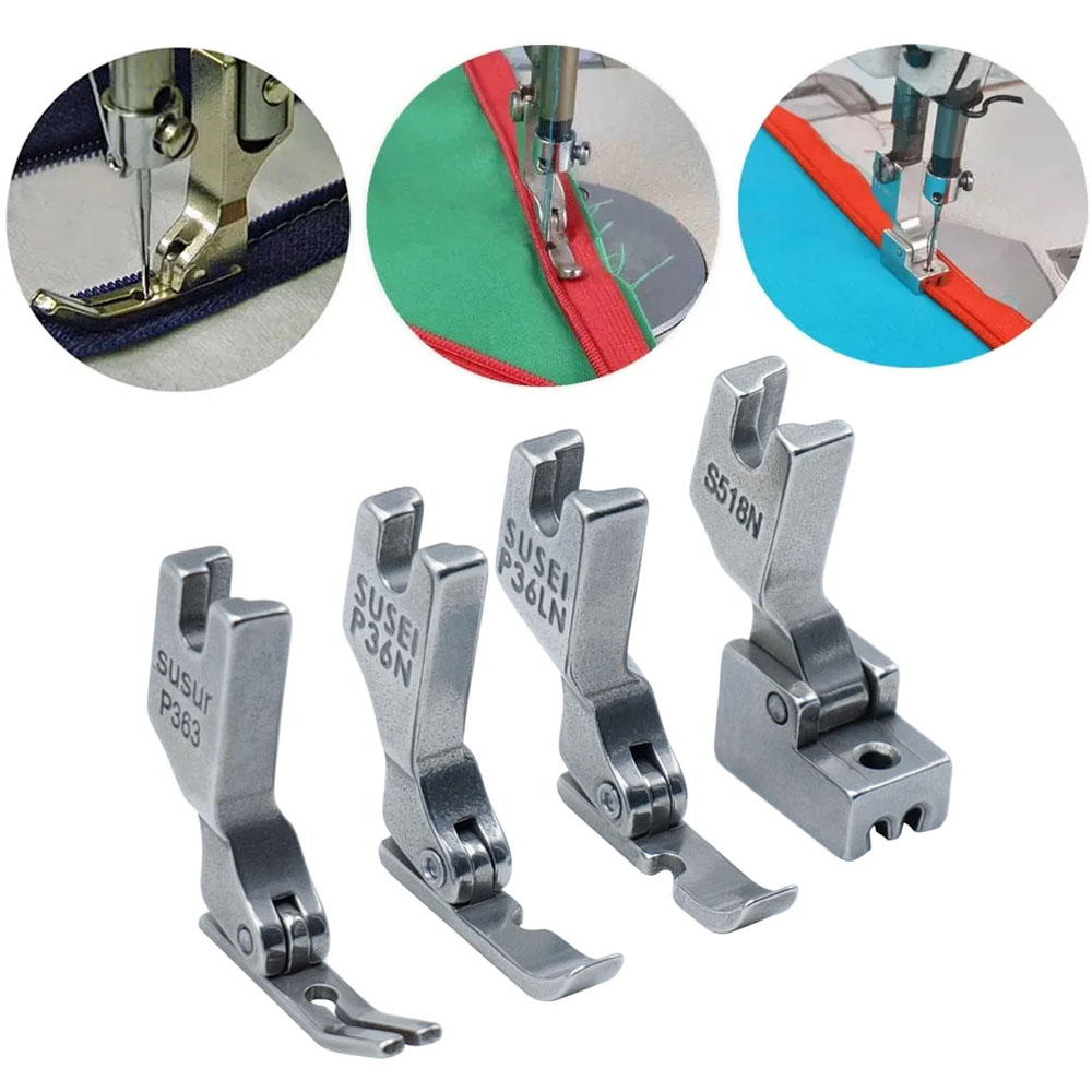 Zipper Foot Presser - 4 adet/takım Fermuar baskı ayağı Endüstriyel