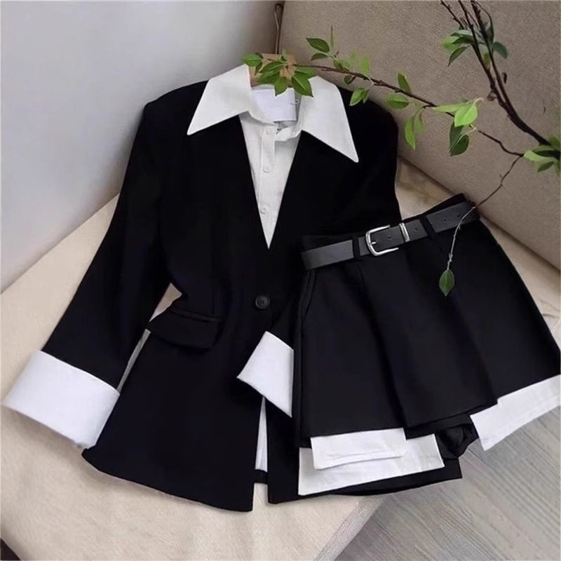 Sewing Jackets - Kadın İki Parçalı Etek Takımları Patchwork