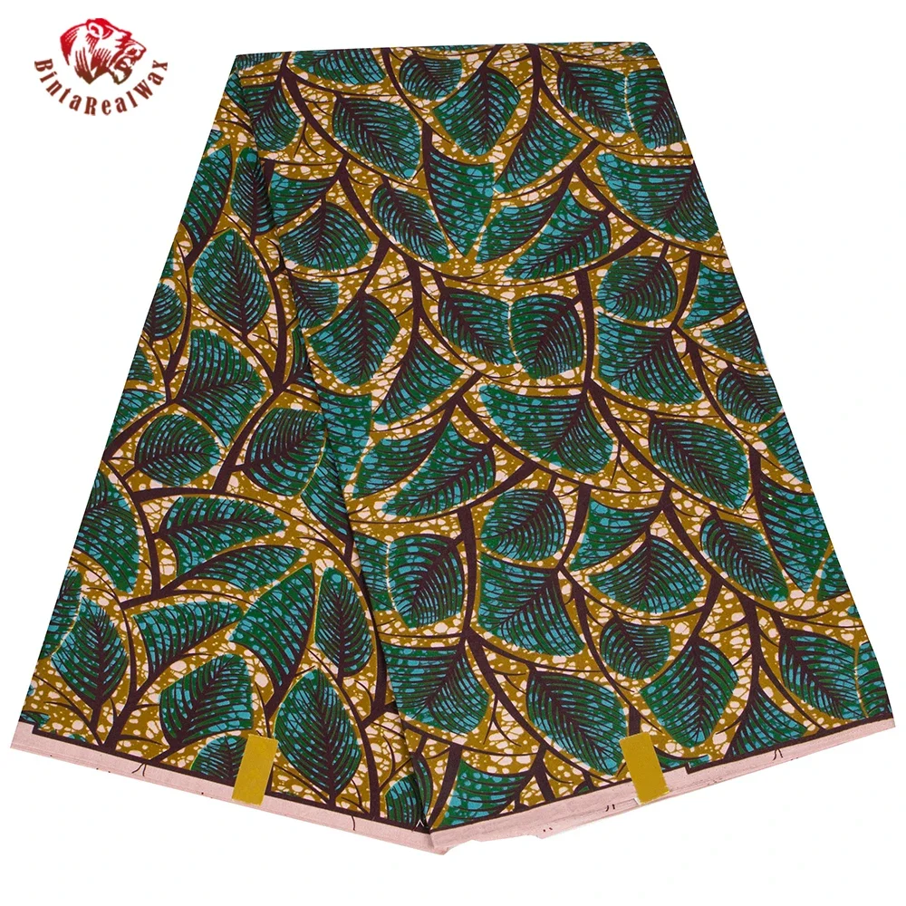 Sewing Batik Fabric - Ankara afrika baskı yaprak desen kumaş