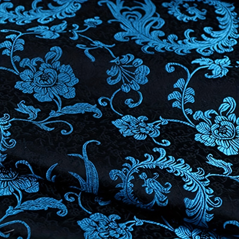 Sewing Cloth - 3D Mavi Anka Kuşu Kuyruklu Brokar