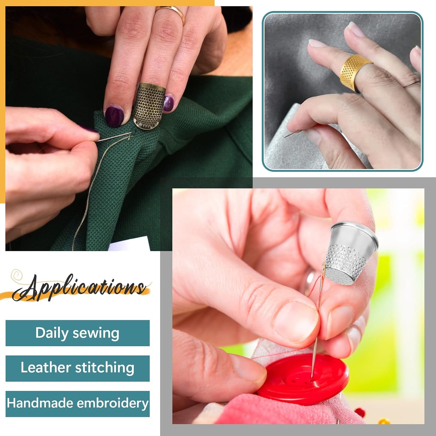Dikiş Yüksükleri, Ayarlanabili - Sewing Thimble Metal incelemesi ve fiyatı