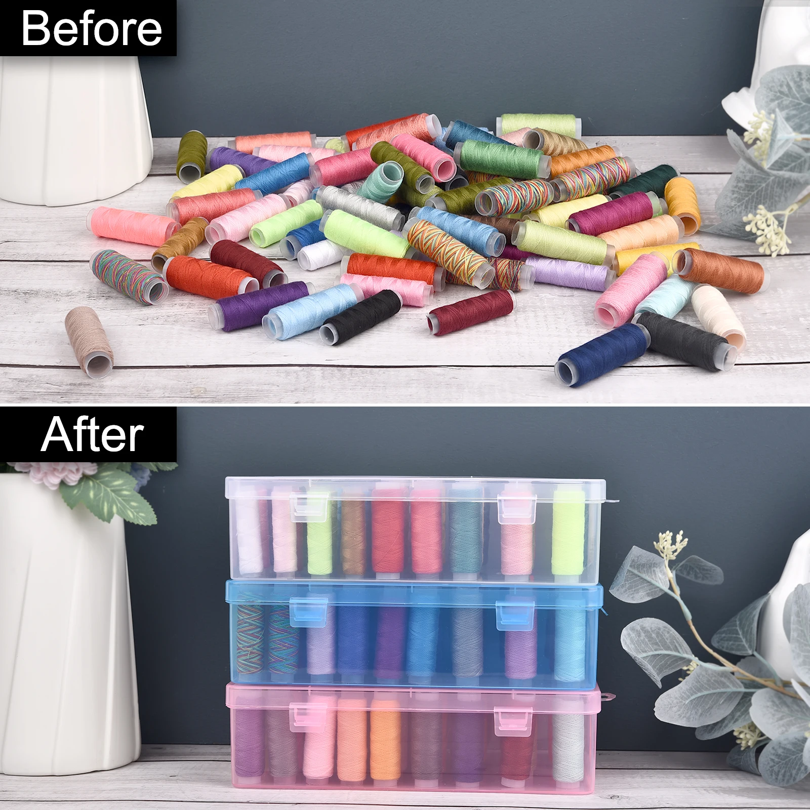 Yeni 24 Izgaralar Biriktirme O - Bobbin Organizer Box incelemesi ve fiyatı